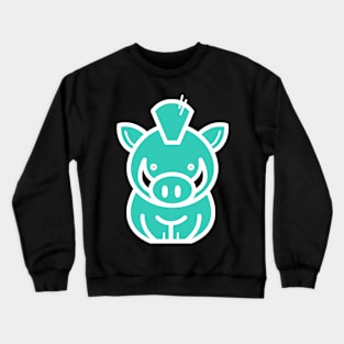 Turquoise Pig Crewneck Sweatshirt